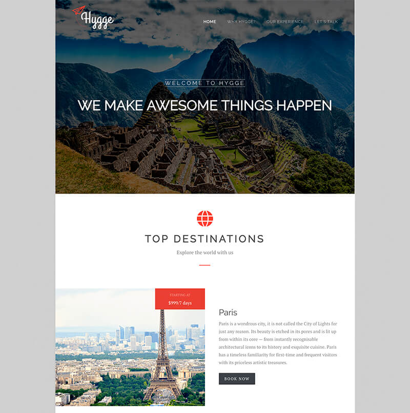 Travel Agency Website